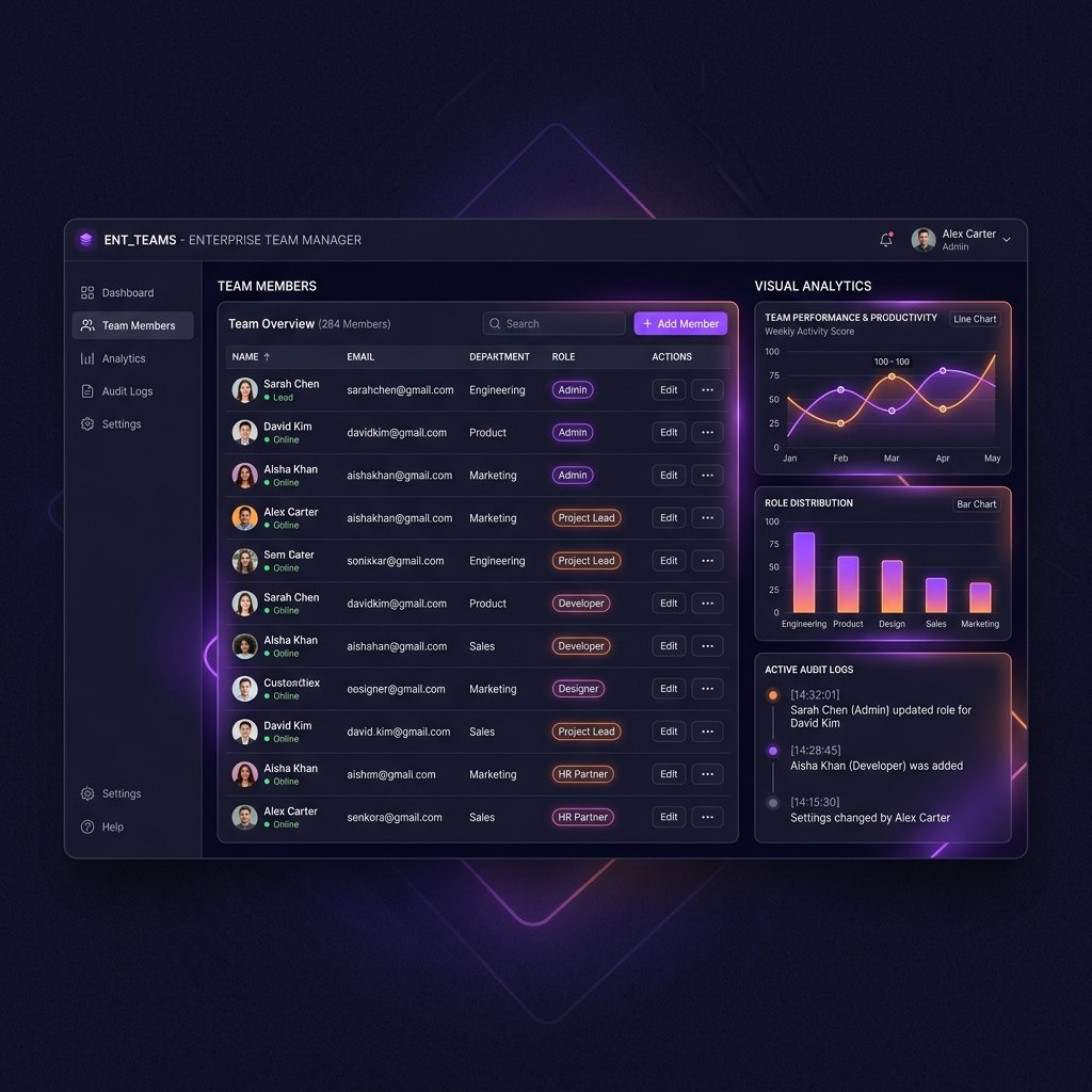 Enterprise Admin Dashboard Mockup
