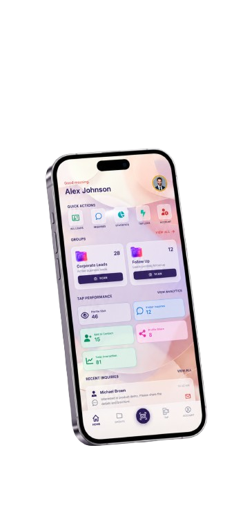 SnapLinkr dashboard with lead groups and quick actions